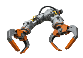 Isolated robotic arm tool manipulator, mechanical claw for industrial automation tasks