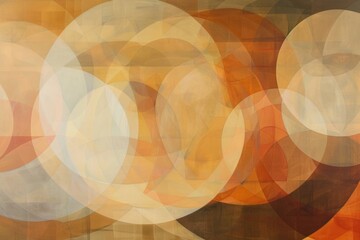 Soft Harmony: Overlapping Translucent Circles in Warm Neutrals