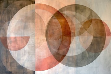 Soft Harmony: Overlapping Translucent Circles in Warm Neutrals
