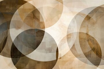 Soft Harmony: Overlapping Translucent Circles in Warm Neutrals