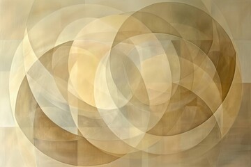 Soft Harmony: Overlapping Translucent Circles in Warm Neutrals