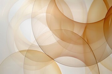 Soft Harmony: Overlapping Translucent Circles in Warm Neutrals