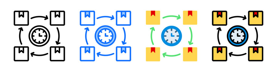 Product Life Cycle Icon Collection Set Multiple Style