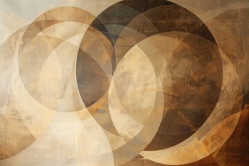 Soft Harmony: Overlapping Translucent Circles in Warm Neutrals