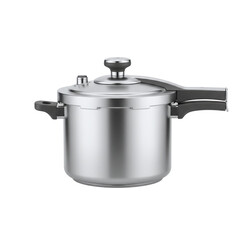 Stainless steel pressure cooker isolated