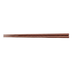 Pair of wooden chopsticks isolated