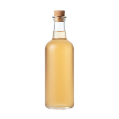 Glass bottle with cork stopper isolated