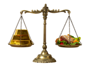 Social Inequality Scale — Balancing Gold and Bread