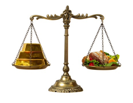 Social Inequality Scale — Balancing Gold and Bread