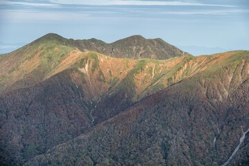 栃木県　紅葉真っ盛りの那須岳
