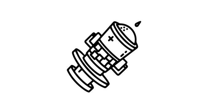black and white syringe with drop clip art preview