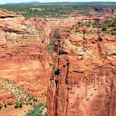 Surrounding Terrain, Cliffs, and Valley Canyon De Chelly Arizona