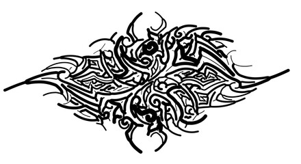 Tribal tattoo design abstract ethnic pattern for tattoo, logo, or decoration