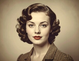 Retro Frauenportrait