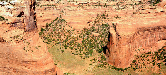 Surrounding Terrain, Cliffs, and Valley Canyon De Chelly Arizona