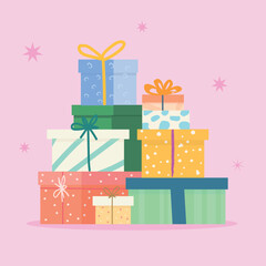 vector illustration of a gift box