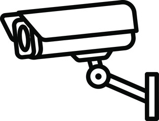 Security Camera Surveillance CCTV Outline Icon Vector Illustration