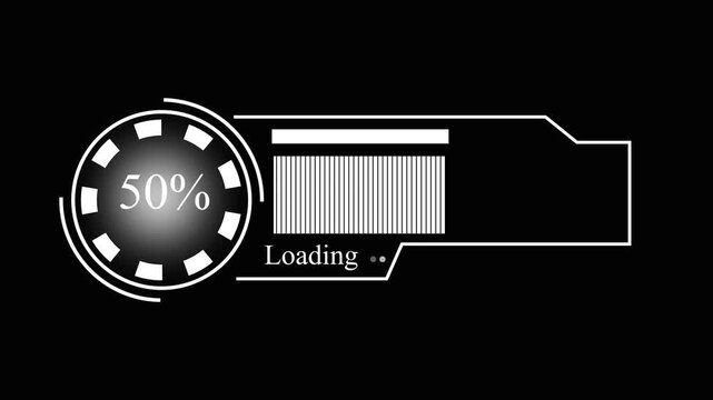 Digital security concept icon and cyber network background Futuristic lower third Hud design,4k motion