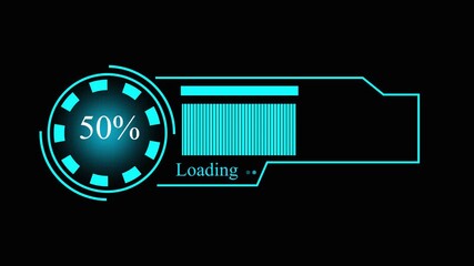 Element of hud interface. Modern information callouts. Animation in and out. Data Processing Loading Sequence with Abstract Eye Scan. - Powered by Adobe