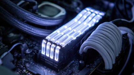 Computer ram with led lights
