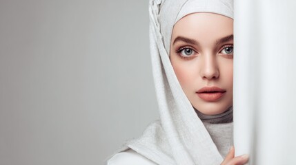 Woman in hijab close up