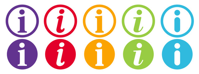 Vector information sign. Information button. Help logo. A simple set of vector information icons. Element for your design.