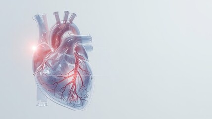 Abstract human heart. Heart anatomy. Healthcare medical concept. AI