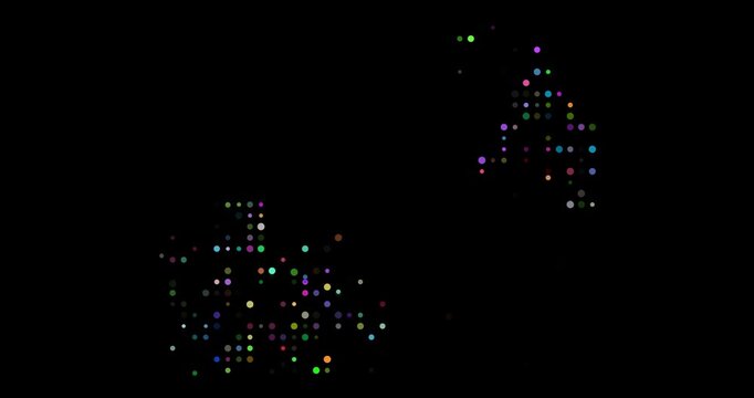 Generative Circles Motion Map of Antigua and Barbuda