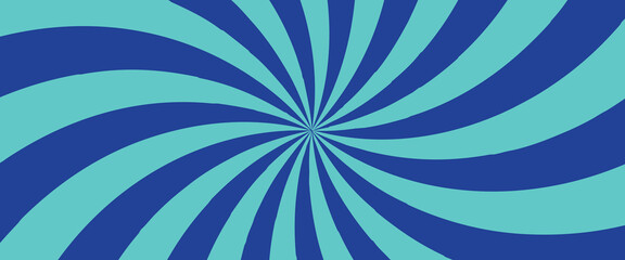 Print Hypnotic swirling rays of deep blue and bright cyan create a mesmerizing optical illusion background