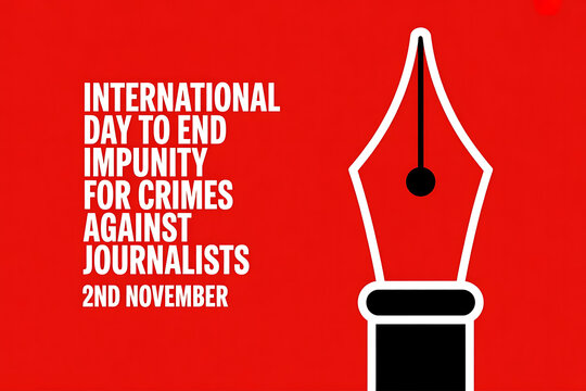 INTERNATIONAL DAY TO END IMPUNITY FOR CRIMES AGAINST JOURNALISTS illustration vector