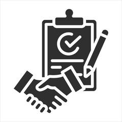 Contract Icon Single Vector Collection 