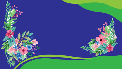 Floral Frame Background with Copy Space