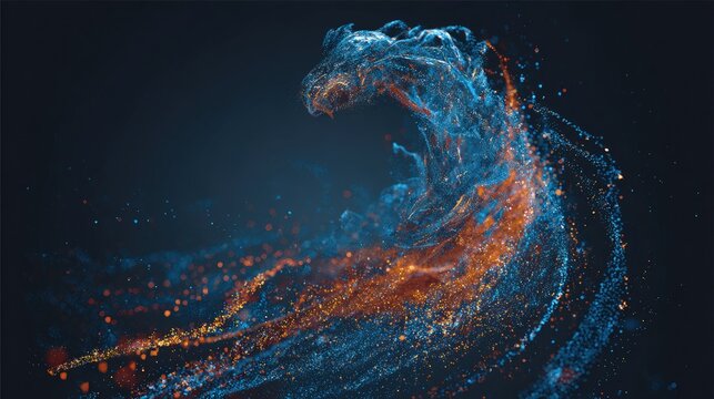 Abstract Colorful Particle Wave Design