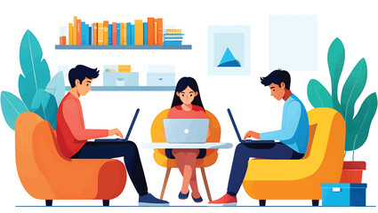 Diverse Team Collaboration Creative Colleagues Working Together with Technology