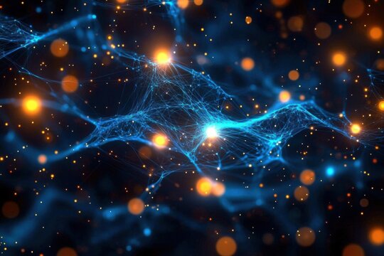 abstract technology background showcases visualization of virtual networks seamlessly operating within a physical network infrastructure- empowering implementation of dynamic and adaptable network con