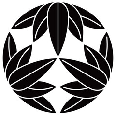 家紋です。十五枚笹といいます。