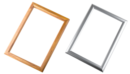 Decorative Wall Frame Pair Collection isolated on transparent background