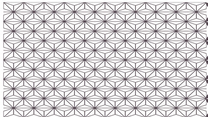 Fototapeta premium Repeating geometric pattern of triangles and squares forming a tessellated background design with thin lines