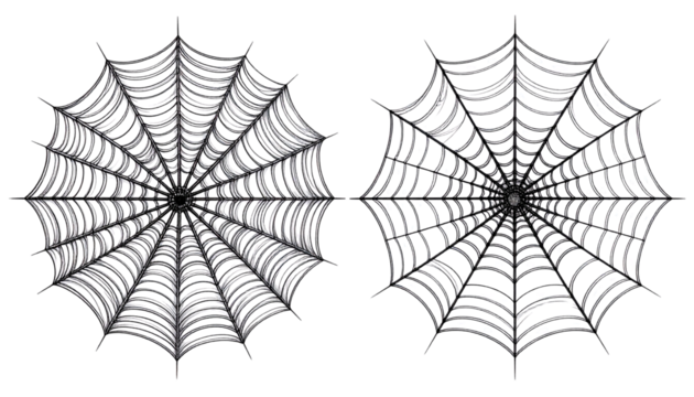 Halloween Spider Web Duo Collection isolated on transparent background