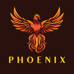 a phoenix bird with text
