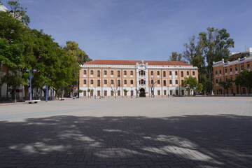 Naklejka premium Building of Murcia University on the weekend