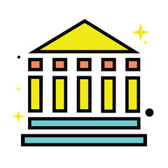 Vector architecture illustration of a house icon with window and roof, a design symbol for real estate and construction business