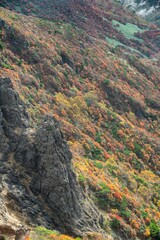 栃木県　紅葉真っ盛りの那須岳
