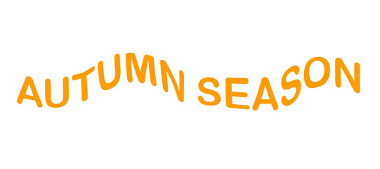 Autumn Season hand-lettered orange typography poster — print-ready fall design