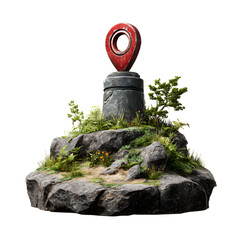 location mark, PNG,isolated,no background,assets,3d,clay,render,illustration,toycore
