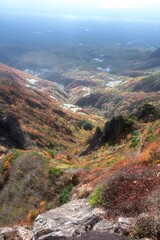 栃木県　紅葉真っ盛りの那須岳
