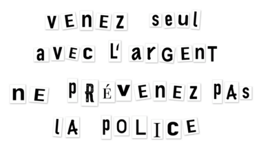 lettre anonyme, venez seul avec l' argent, PNG fond transparent