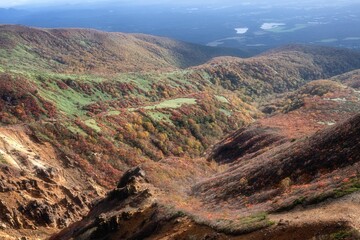 栃木県　紅葉真っ盛りの那須岳
