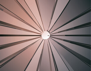 Abstract radial pattern with geometric shapes and a central white circle