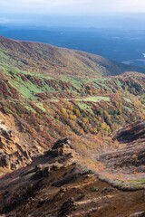 栃木県　紅葉真っ盛りの那須岳
